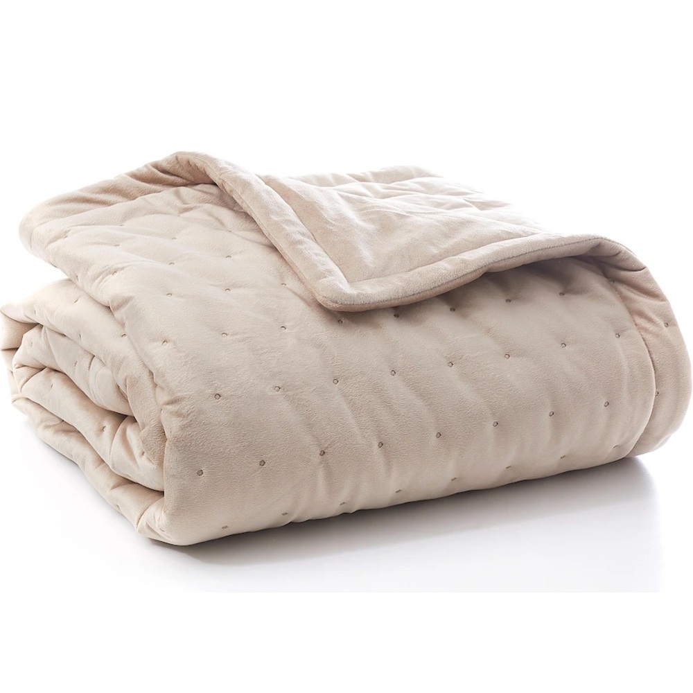 New Guillaume Taupe Home Velvet Throw (50" x 70")